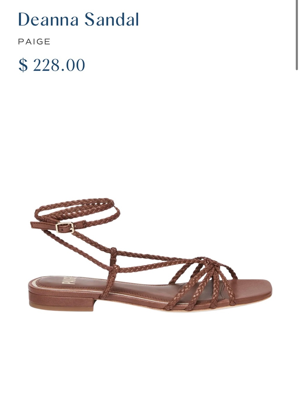 Paige Deanna Woven Sandal, Whisky sz 8
